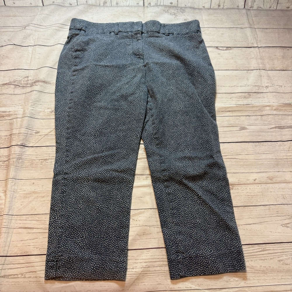Loft Pants The‎ Riviera Cropped Capri Fit Polka Dot Blue Women's Size 12 P